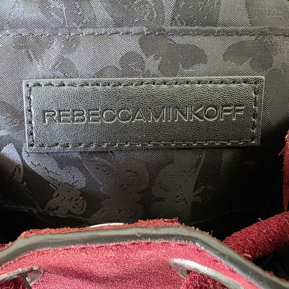 Rebecca Minkoff Burgandy Suede Fringe Crossbody Bag - Picture 10 of 10